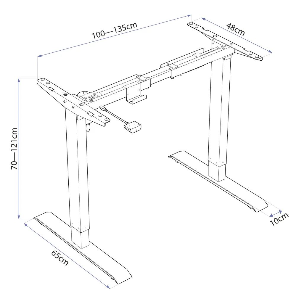 Mesa com Regulagem de Altura Elétrica Misch Branca + Tampo 160cm